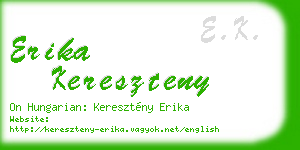 erika kereszteny business card